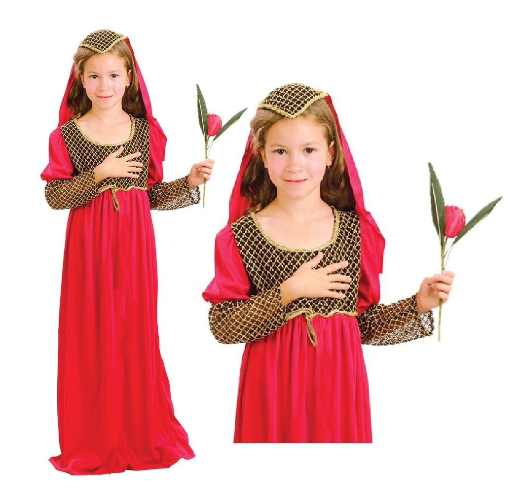 Le ragazze Juliet Fancy Dress Costume Medievale Lady Marion Libro Settimana Giorno