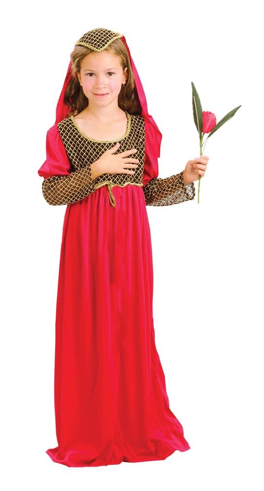 Le ragazze Juliet Fancy Dress Costume Medievale Lady Marion Libro Settimana Giorno