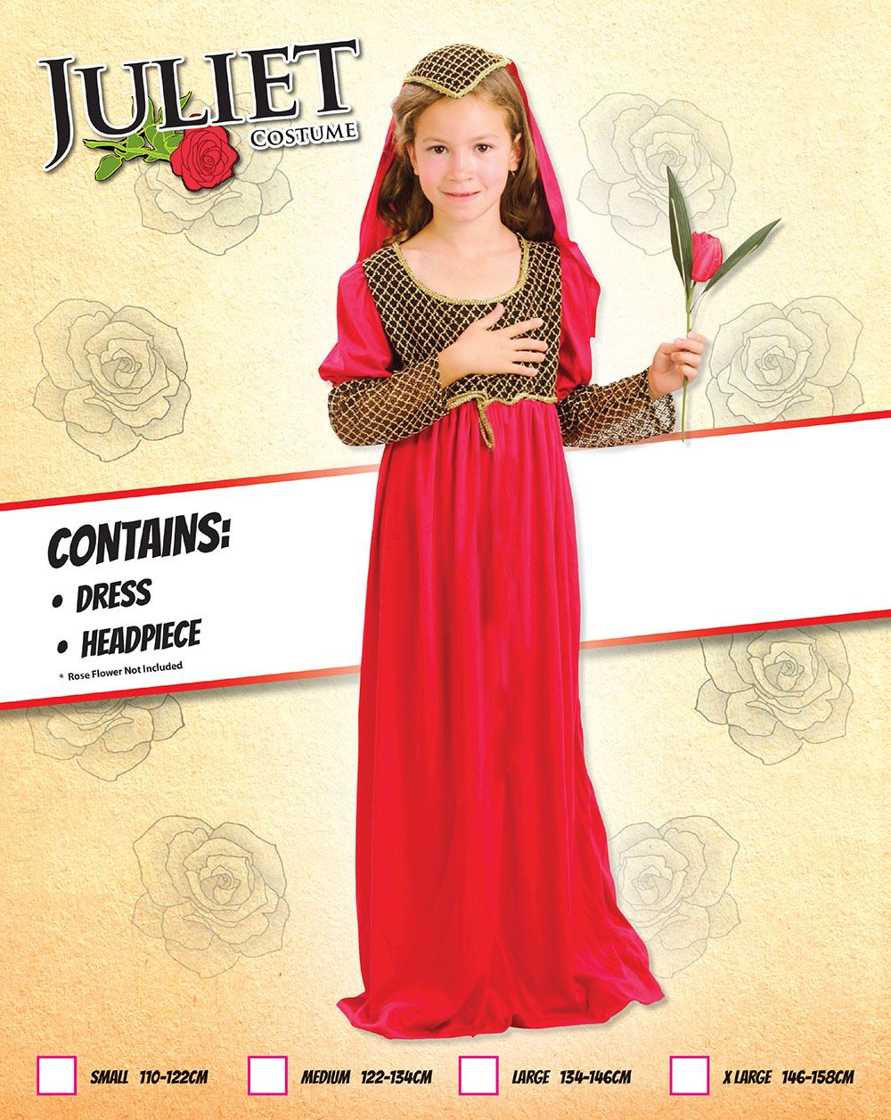 Le ragazze Juliet Fancy Dress Costume Medievale Lady Marion Libro Settimana Giorno