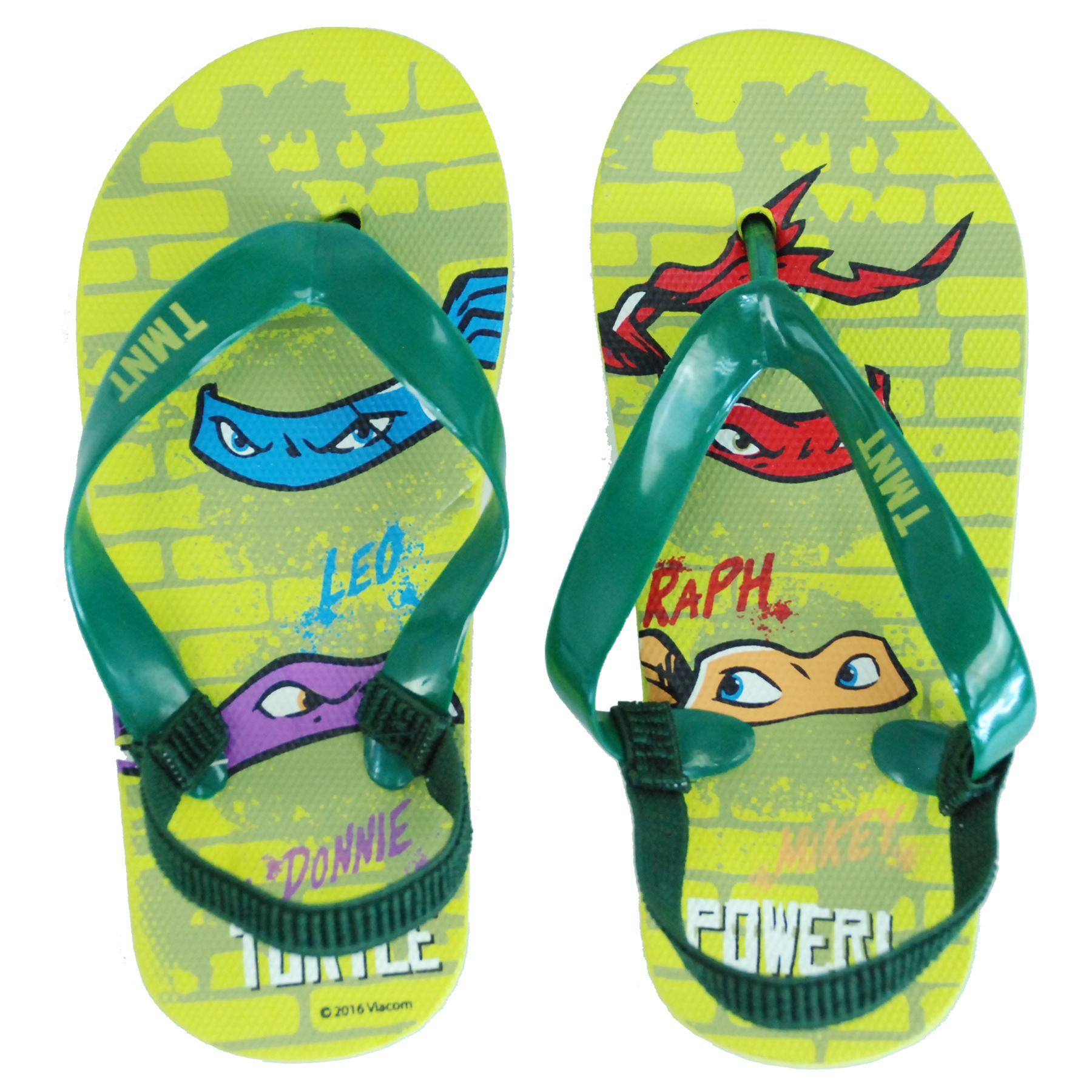 Nickelodeon® Turtles Kids Boys Flip Flops Sandals Slippers Shoes UK Sizes 5 to11