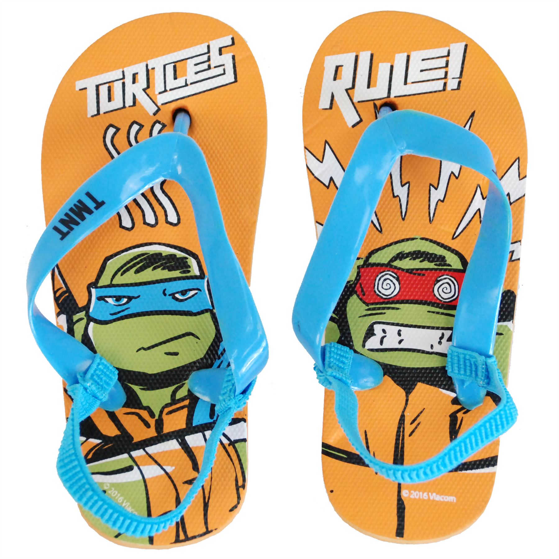Nickelodeon® Turtles Kids Boys Flip Flops Sandals Slippers Shoes UK Sizes 5 to11