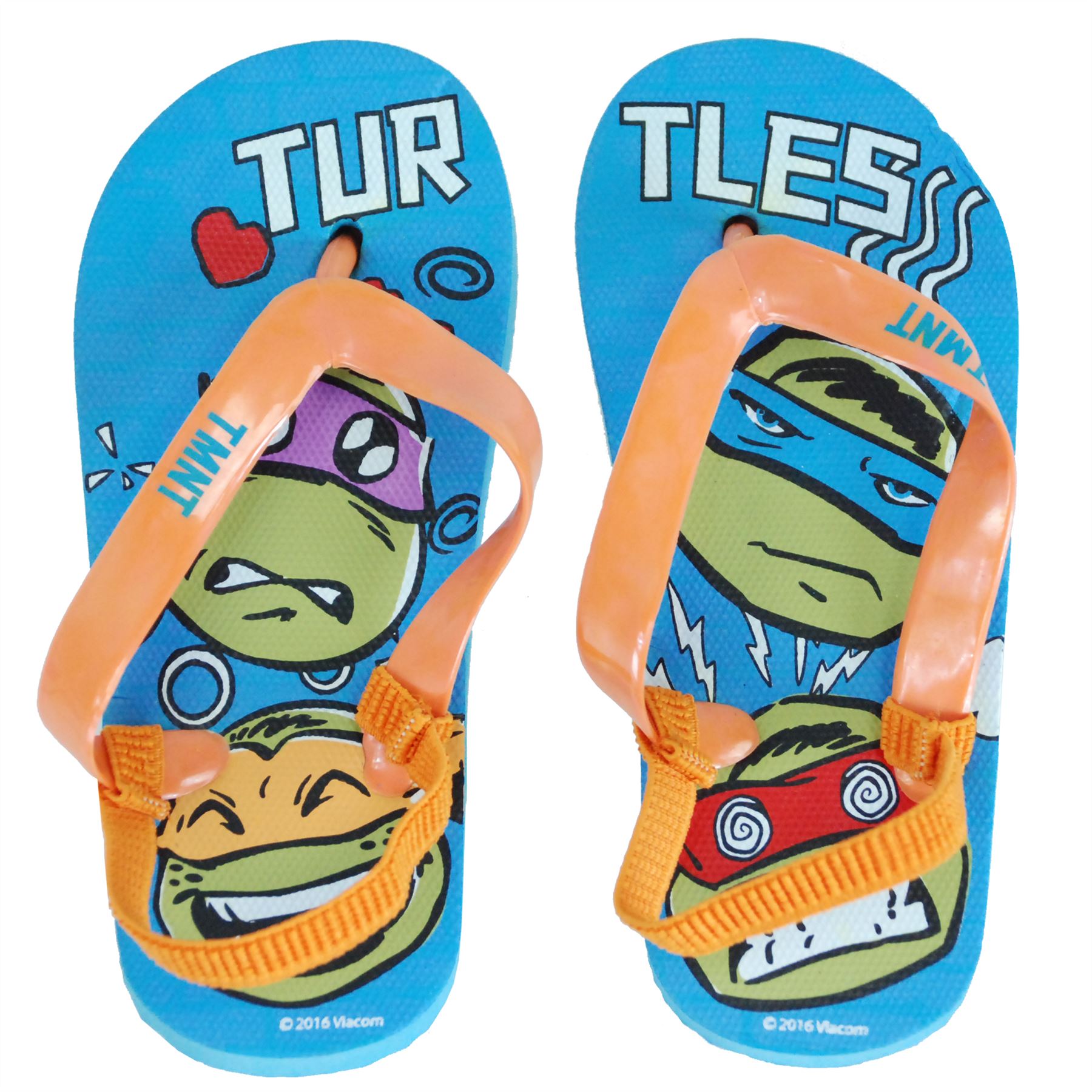 Nickelodeon® Turtles Kids Boys Flip Flops Sandals Slippers Shoes UK Sizes 5 to11