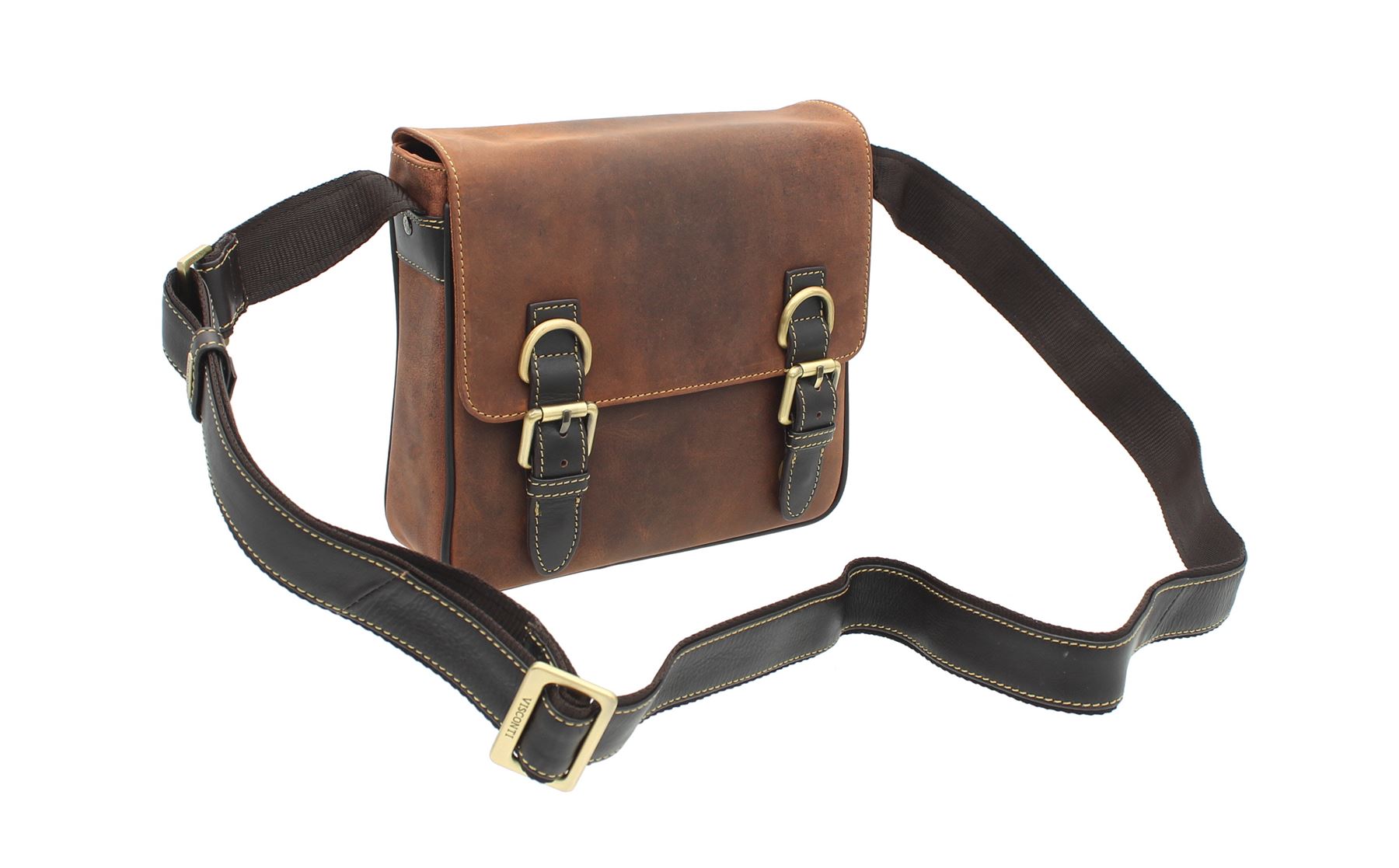 Visconti Leather Messenger Bag Style 16012
