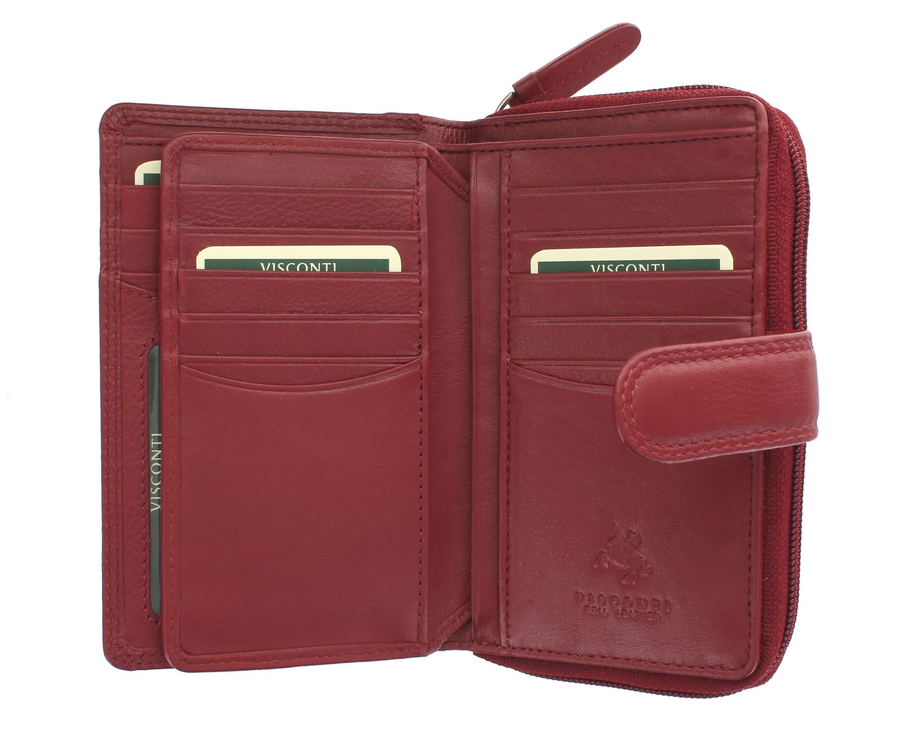 Visconti Heritage Collection MADAME Leather Purse With Tab Closure HT33