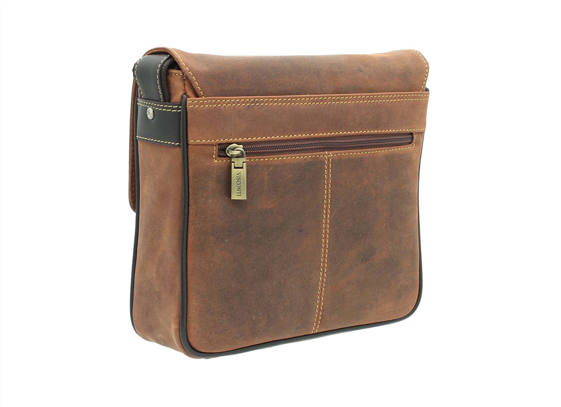 Visconti Leather Messenger Bag Style 16012