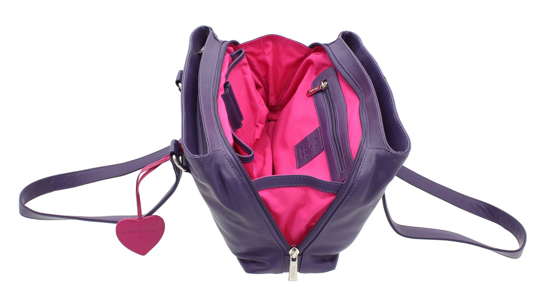 Colección Mala Cuero ANISHKA Triple Cremallera Cuero Bolso de hombro 758 /_ 75