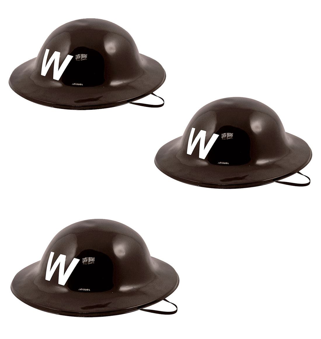 WW2 Plastic Helmet Hats Air Raid Warden Hat Fancy Dress Party Accessory Lot