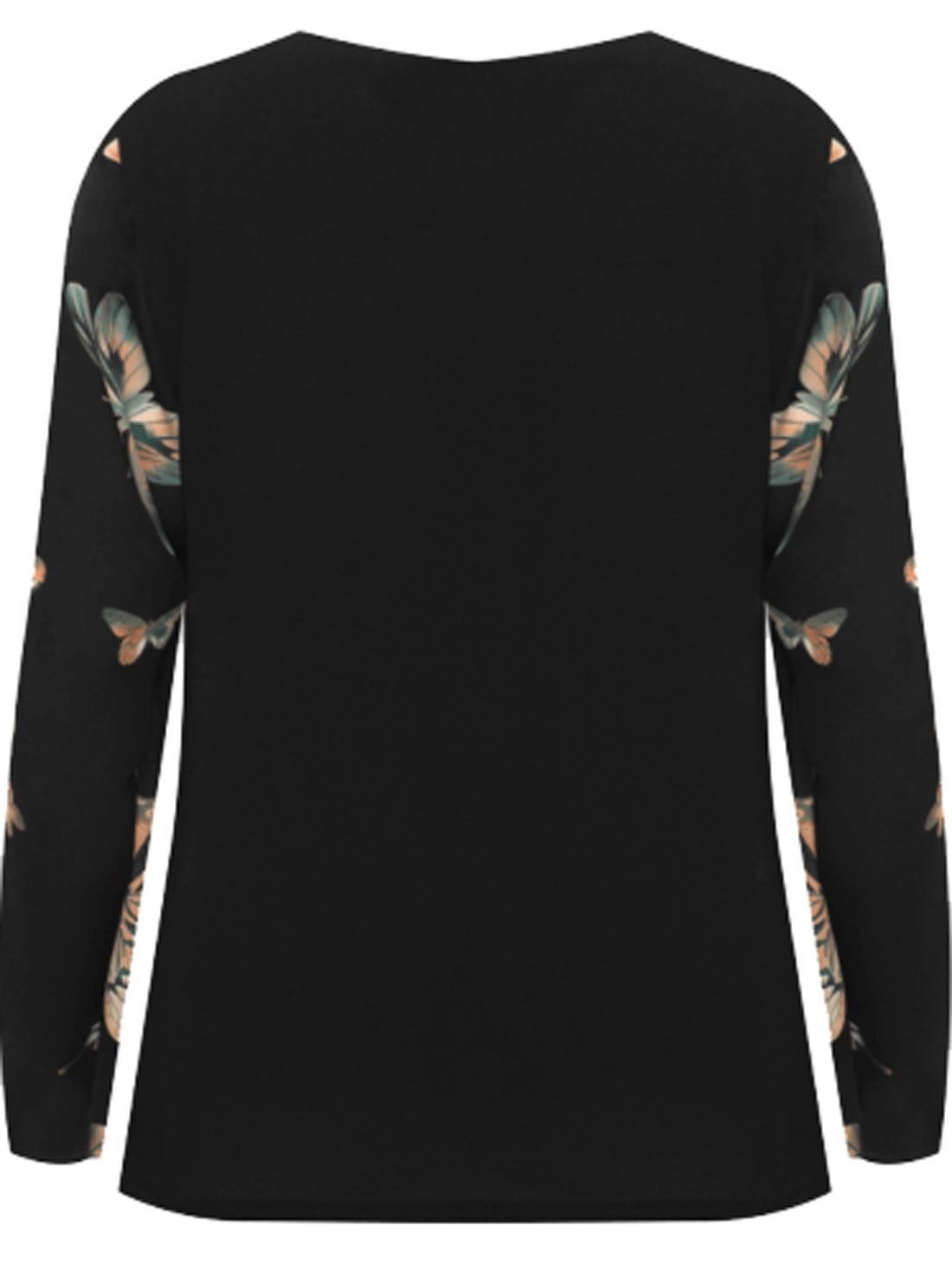 Da Donna Completo manica farfalla Stampa Cascata Giacca Donna Cardigan Con Zip a Tracolla