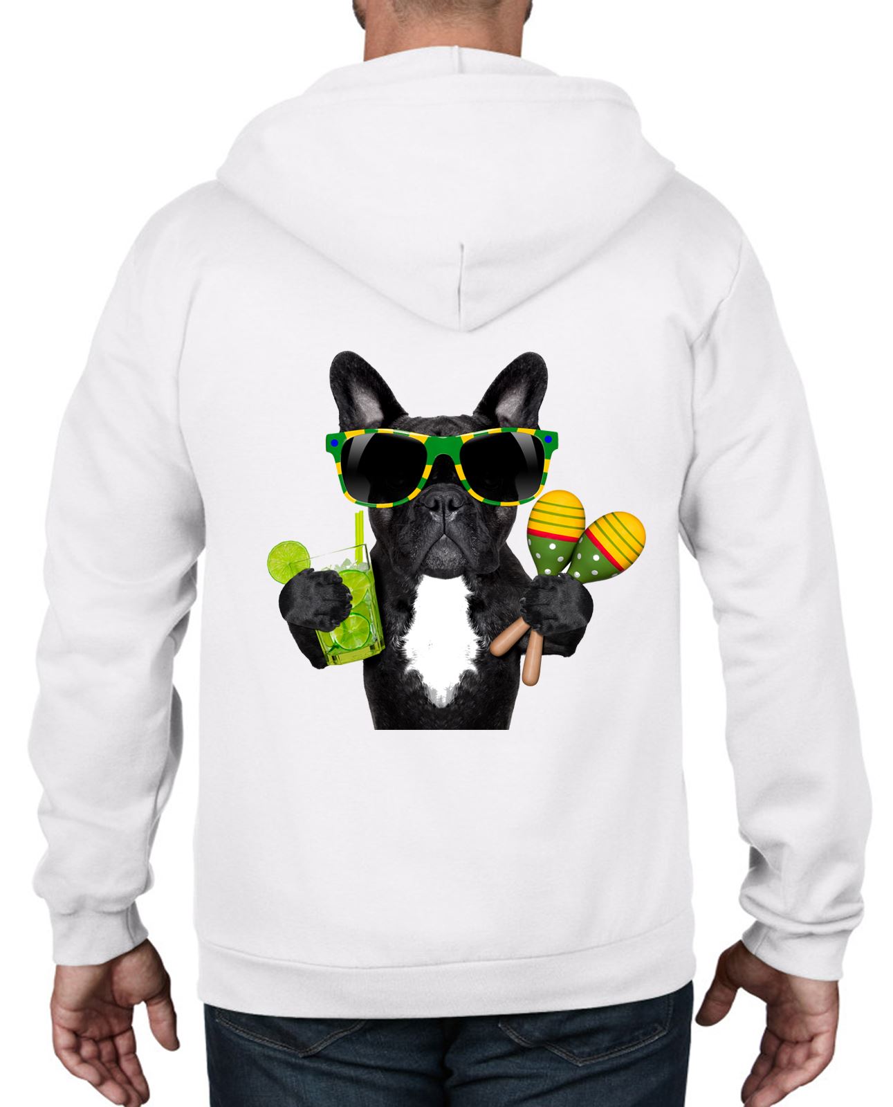 Bulldogs Brazil Funny French Bulldog Brazillian Style Full Zip Hoodie