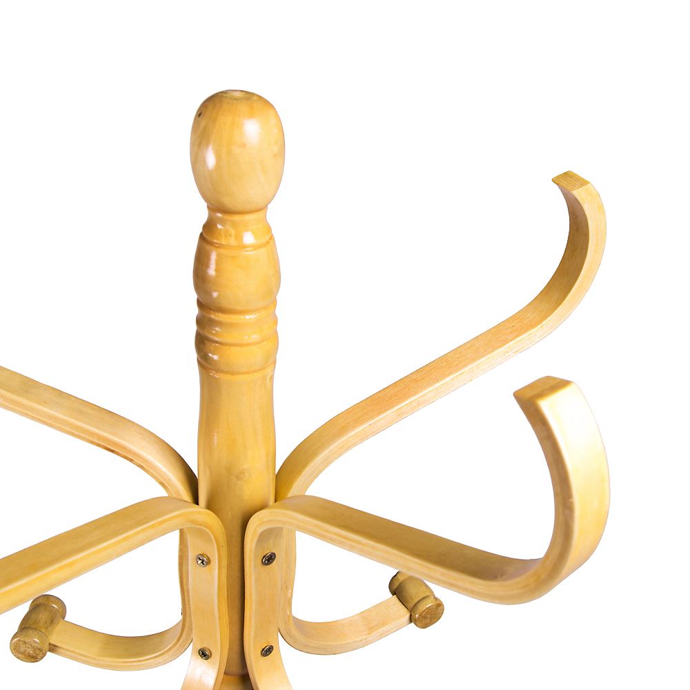 Coat Stand Essentials 5 Hook Coat//Hat//Jacket Standing Bentwood Hanging Rack