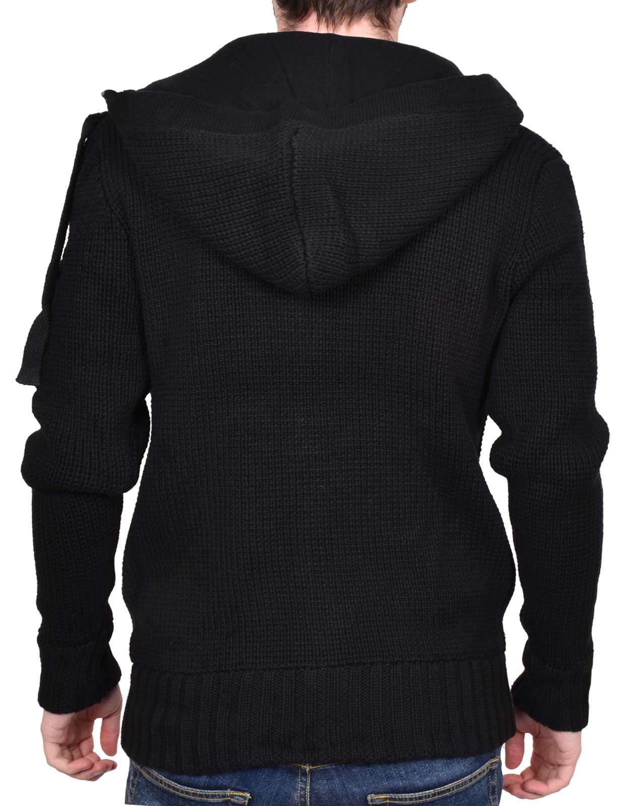 Mens Hoodie Brave Soul Knitted Full Zip Long Sleeve Cardigan Top Hoody