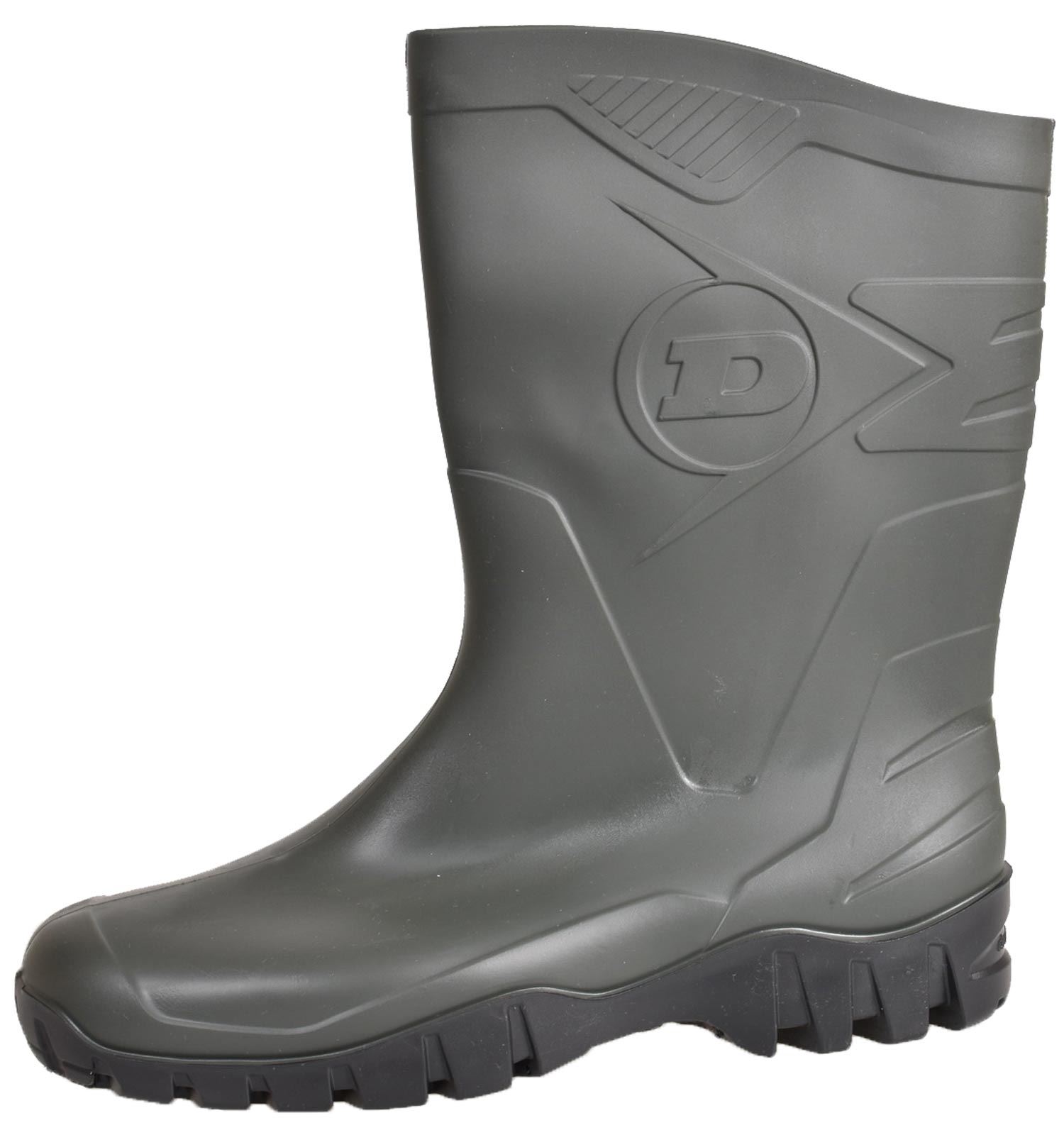 Dunlop DEE Men Women Wellington Boots Calf Wellies Rain Mucker Snow Waterproof
