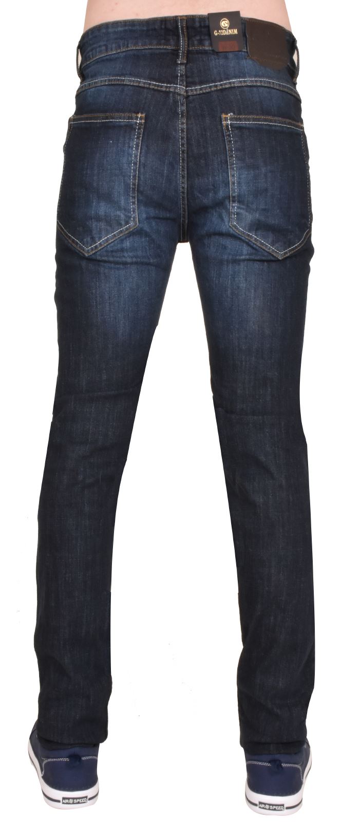 New Mens Slim Fit Jeans Ripped /& Repair 5 Pocket Western Straight Leg Denim