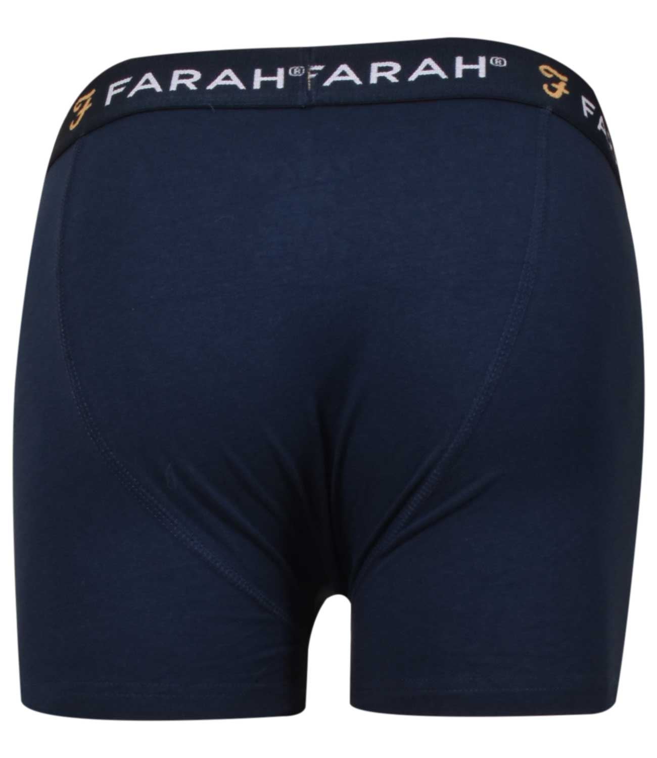 Farah Mens Arkona 3pk Plain Boxers Premium Quality Shorts