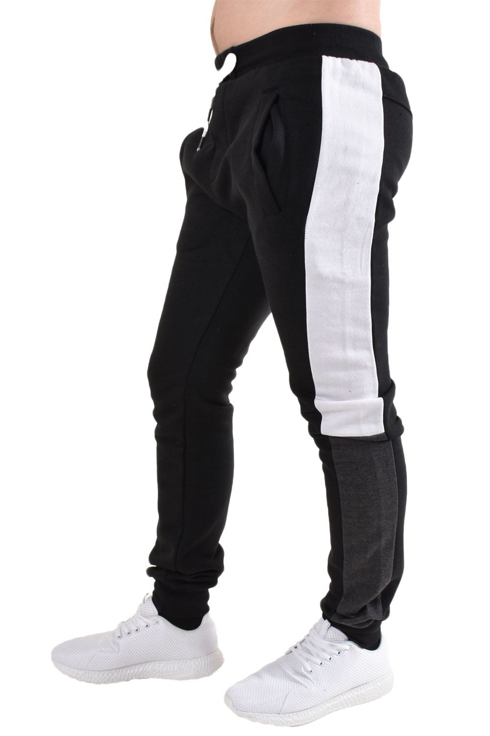 Pantalones para hombre elástico Slim Fit Pantalones de fondo falso volar Jogging Talla S-2XL