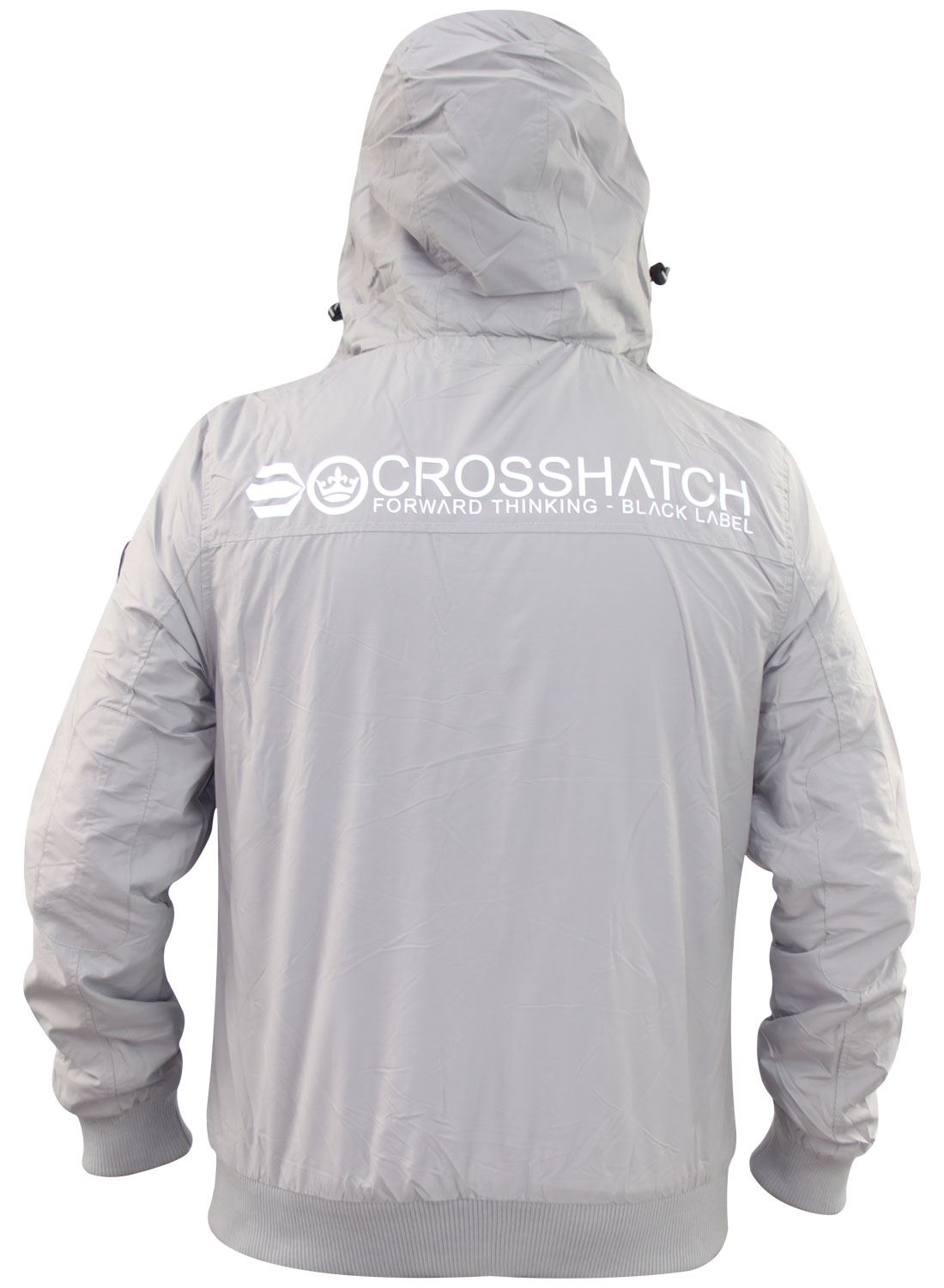 NUOVI Uomini Crosshatch Doppia Cerniera Giacca Con Cappuccio Foderato in Pile Leggero Cappotto Invernale