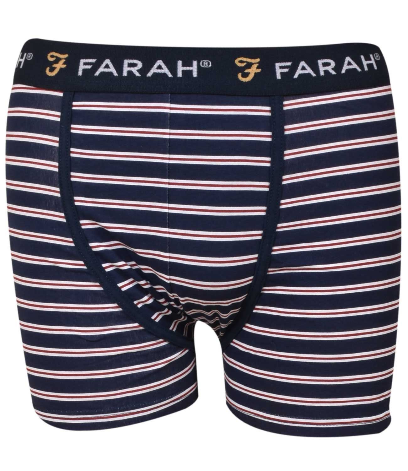 Farah Mens Arkona 3pk Plain Boxers Premium Quality Shorts