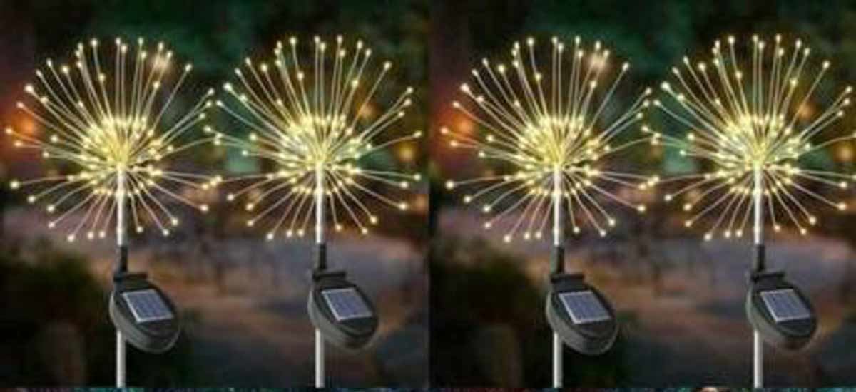 Solar Starburst Jeu Lumières Pack de 2 /& 4 Pack 90 DEL extérieur solaire