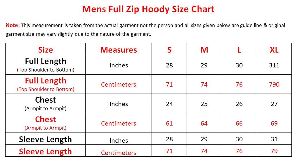 Men/'s Plain Full Zip Embroided Hoodie Fleece Casual Gym Adult Top Sweatshirt