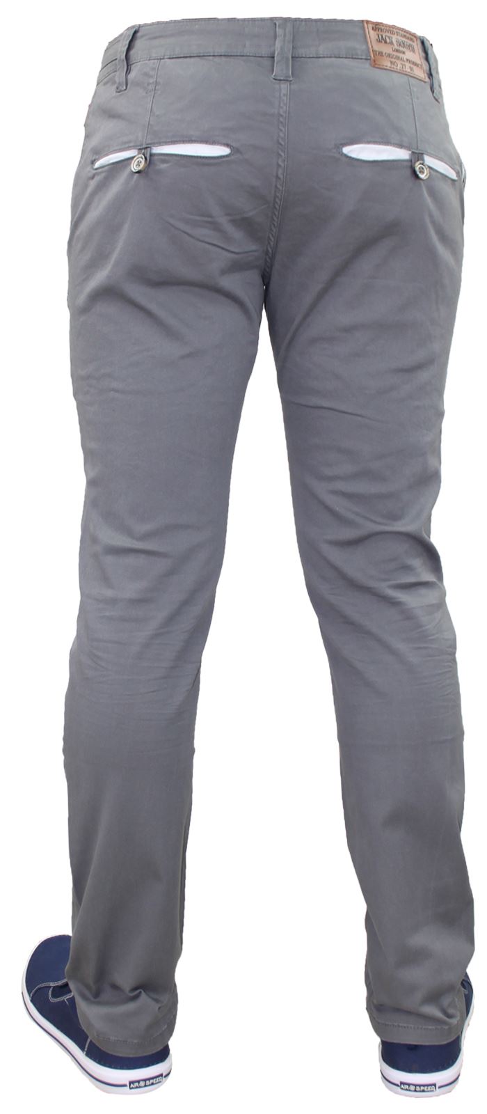 Pantaloni uomo chinos regular fit cotone stretch Jeans Pantaloni Tutte Le Taglie Vita