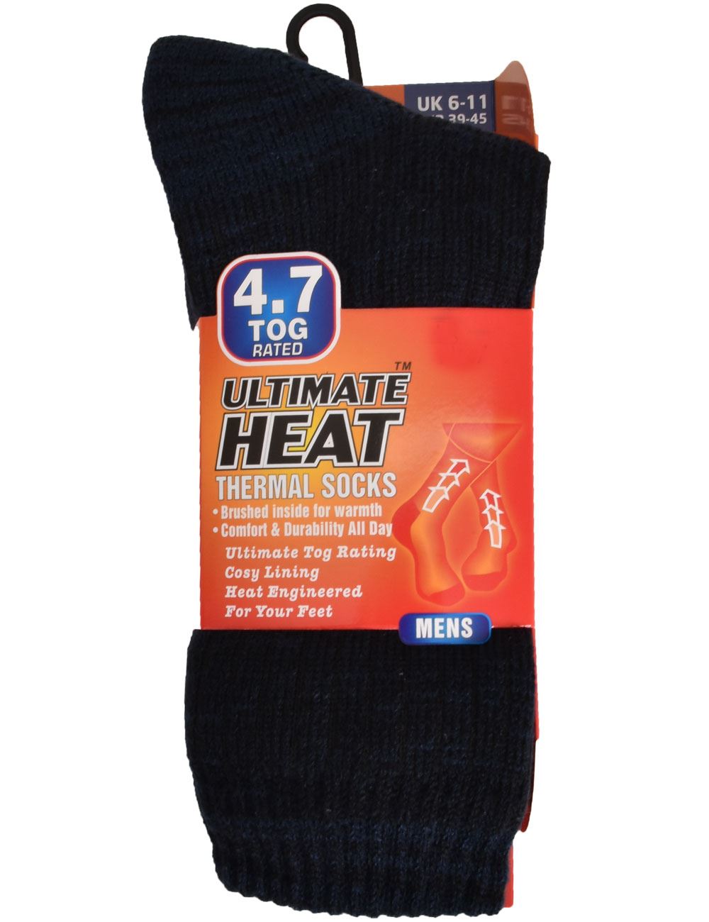 Mens Thermal Socks Holds Ultimate heat Thick Grips Brushed Winter Warm Sock 6-11