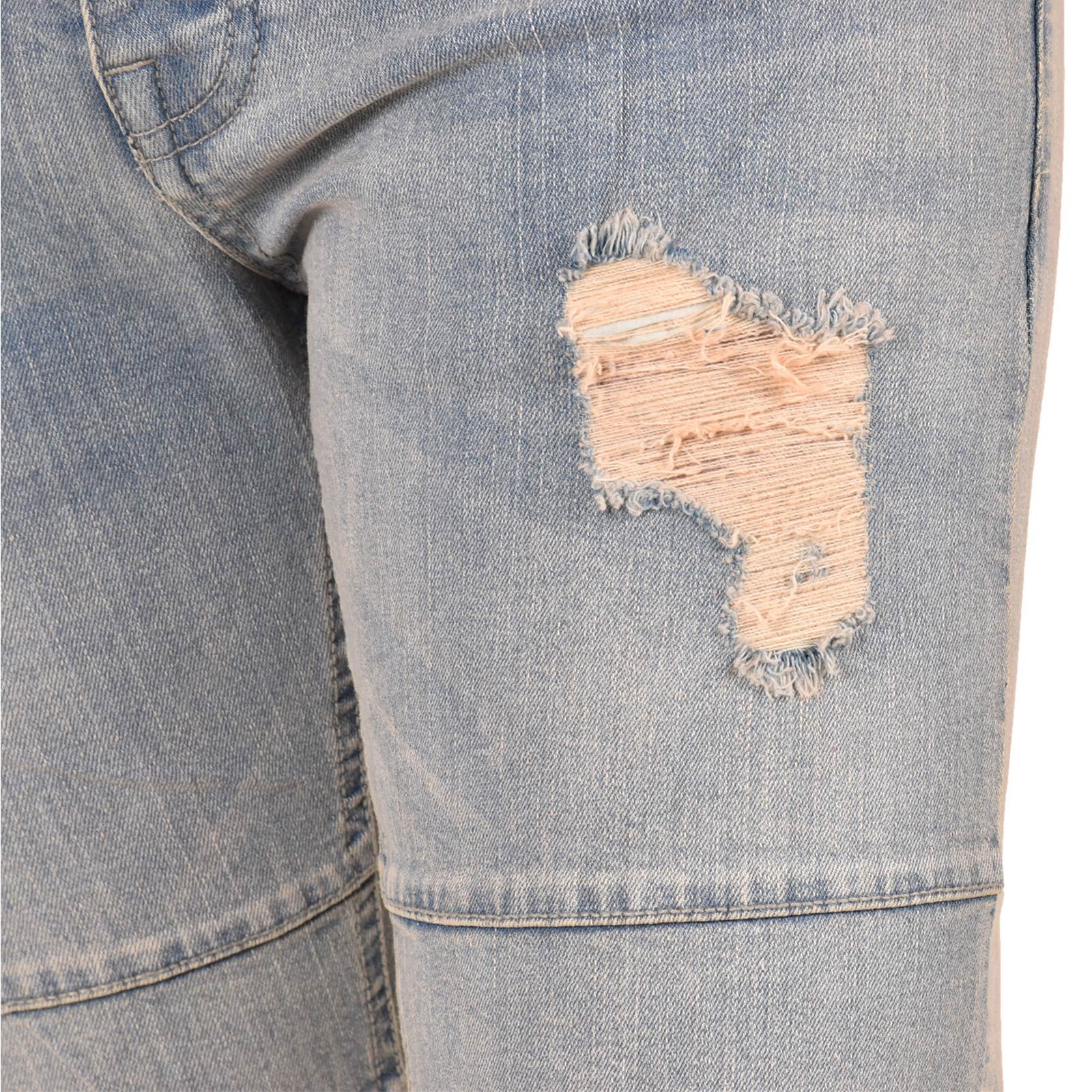 Linea Uomo Jeans Skinny Ripped Super Elasticizzato Slim Fit Denim Pantaloni Cotone azire