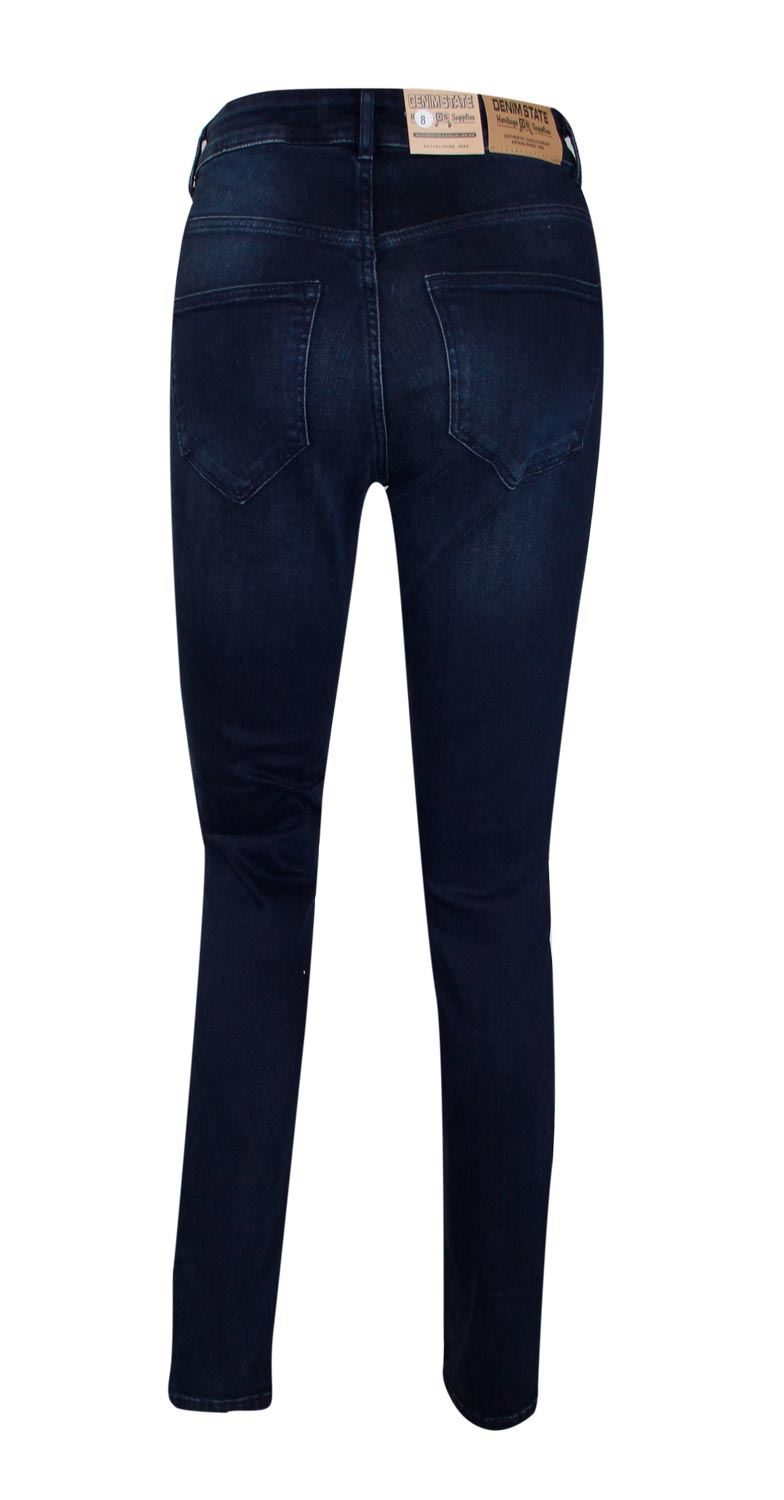 NUOVA LINEA DONNA STIVALI JEANS SLIM FIT STRAPPATO COTONE STRETCH DENIM PANTALONI STRETCH 6-14