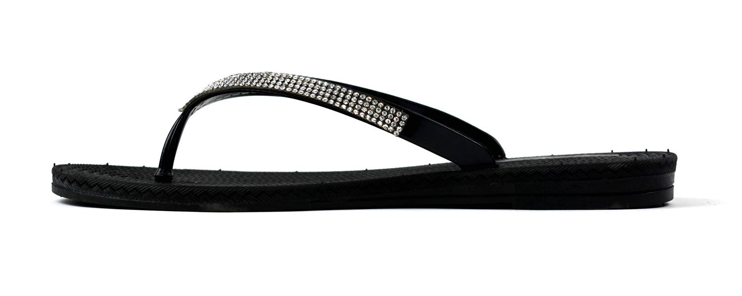 Ladies Flip Flops Sandal Diamate Women slip on Flat Toe post Thong UK Size 3-8