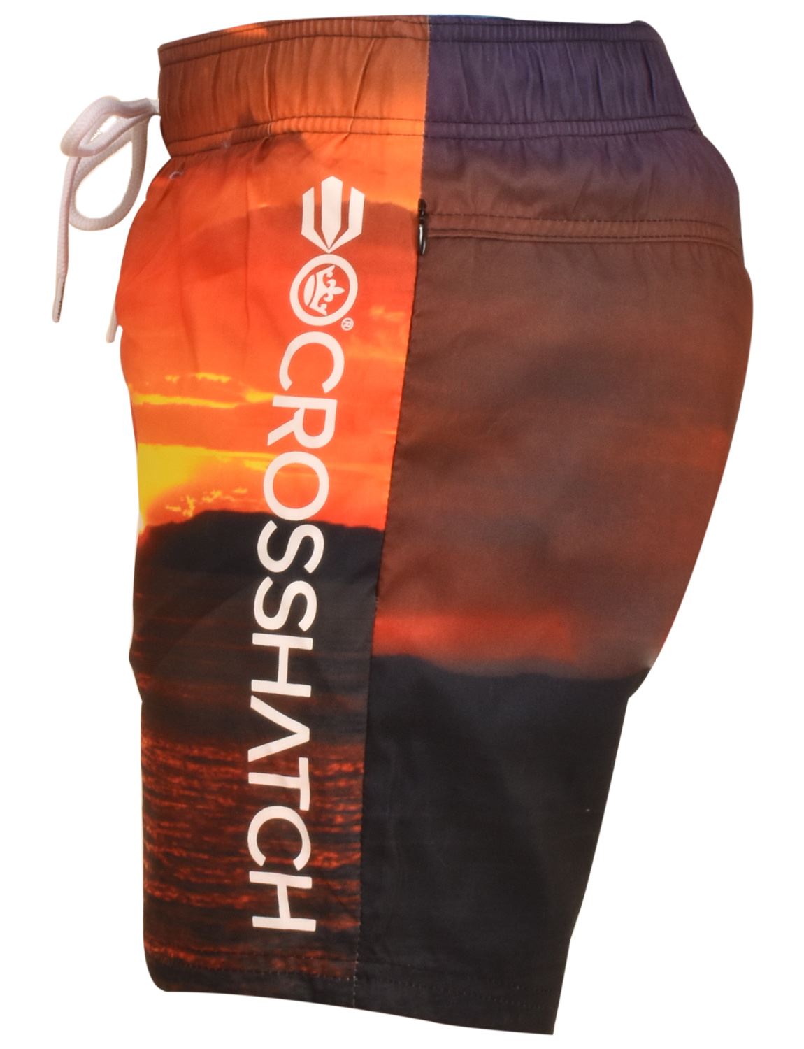 Crosshatch Hawaiin Sun Set Mens Holiday Swim Shorts Summer Beach Trunks S-2XL