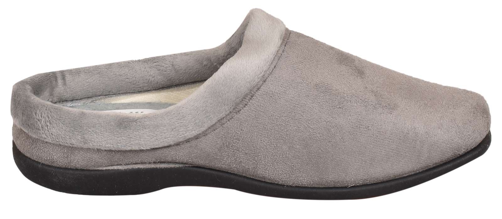 Ladies Slipper Mules Velour Suede Slip on Padded Slider Indoor Outdoor Shoes
