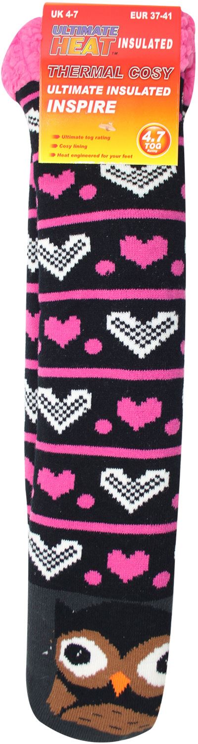 Mens Thermal Socks Coloured Design Winter Sherpa Fleece Ladies Novelty Socks UK