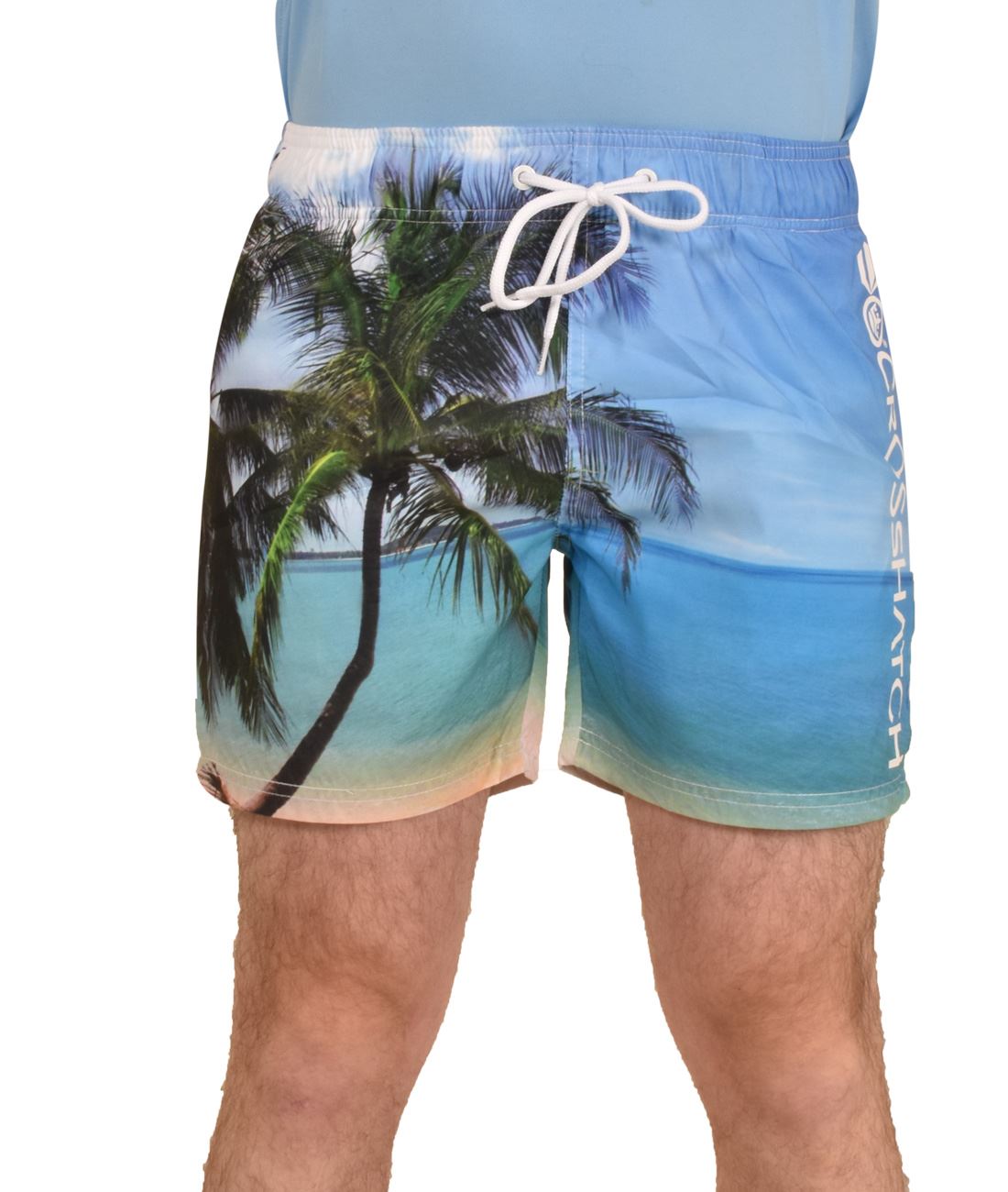 Crosshatch Hawaiin Sun Set Mens Holiday Swim Shorts Summer Beach Trunks S-2XL