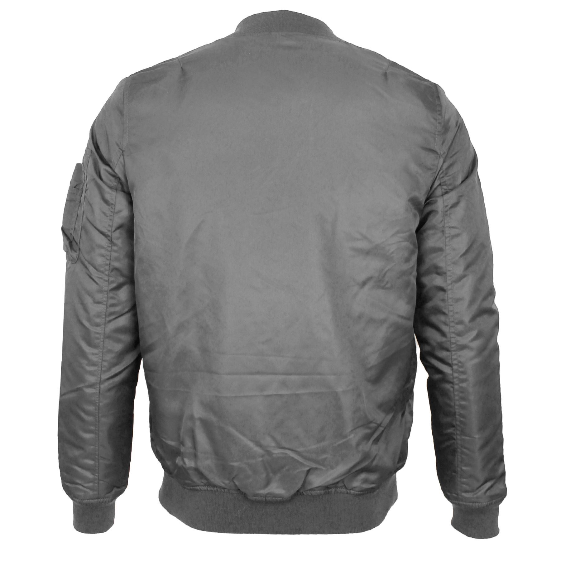 Mens Brave Soul Oslo Nylon Padded Contrast Lined MA1 Bomber Winter Jacket Coat