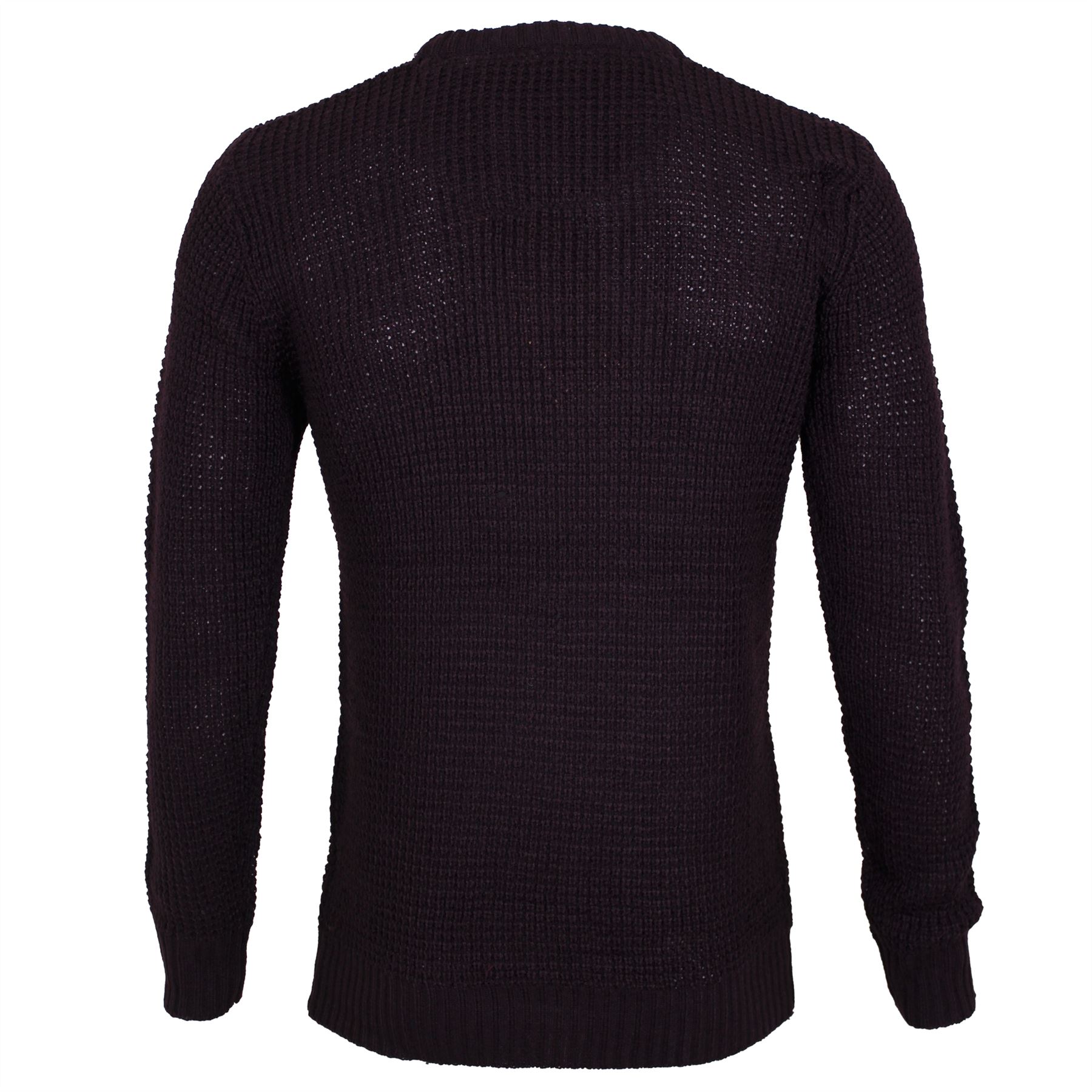 Mens Knit Design Crew Neck Pullover Knitted Jumper By Brave Soul