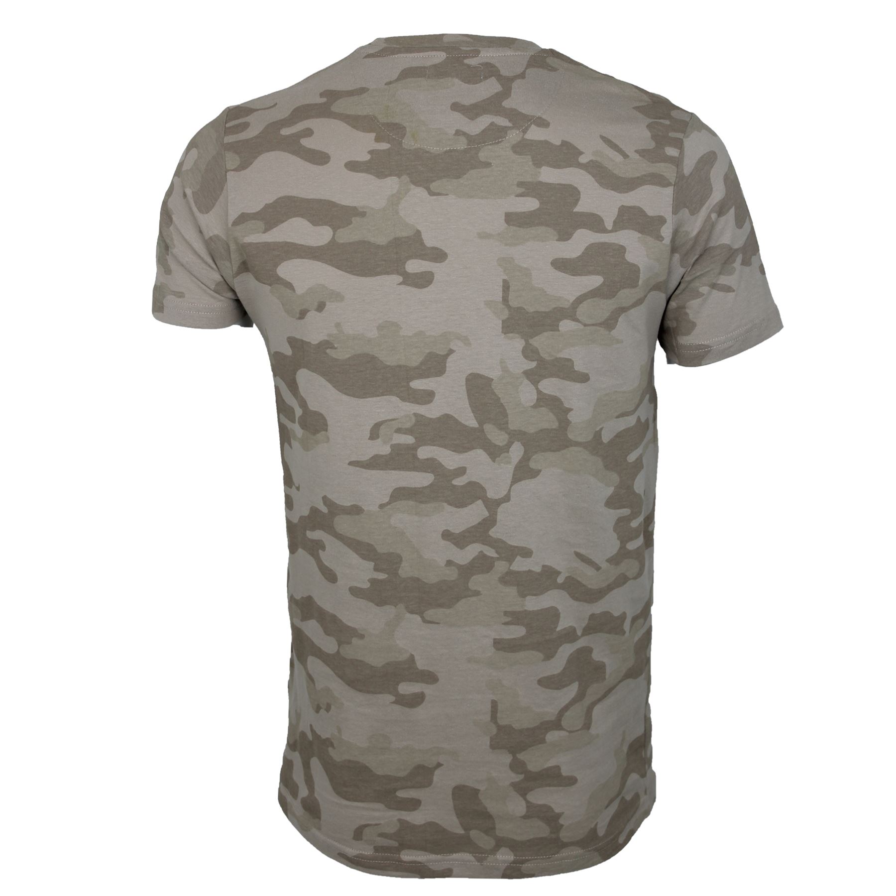 Mens Brave Soul Camo Crew Neck Zip Summer T-Shirt Lightweight Top 100/% Cotton