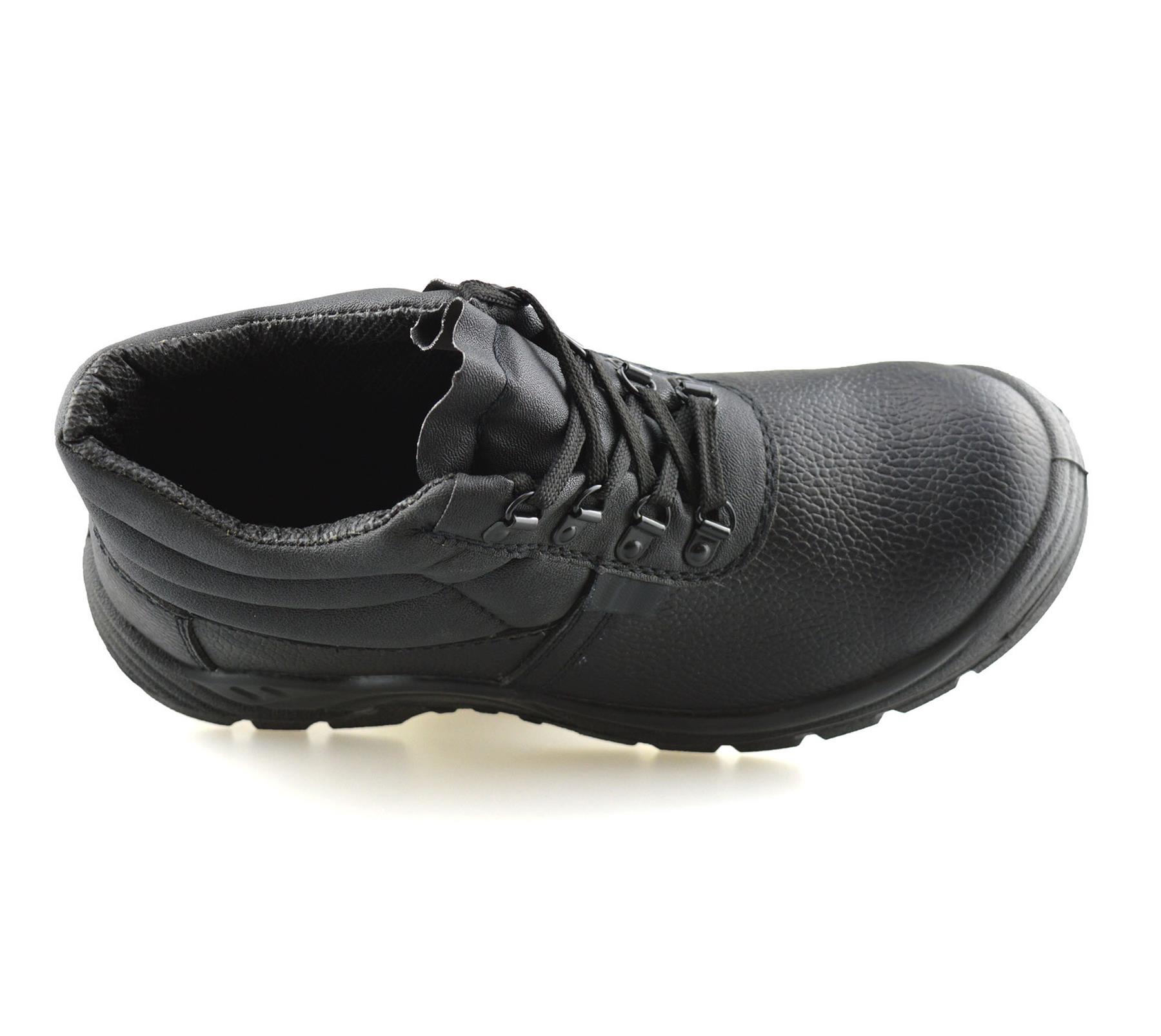 Mens New Leather Safety Steel Toe Cap Ankle Hiker Work Boots Trainers Shoes Size