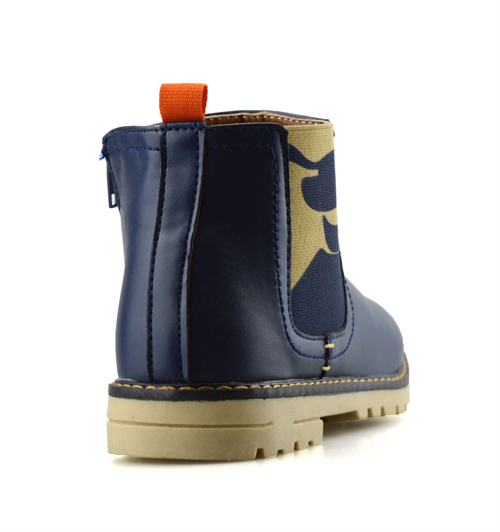 Boys Kids New Casual Zip Up Winter Warm Chelsea Ankle Boots Trainers Shoes Size