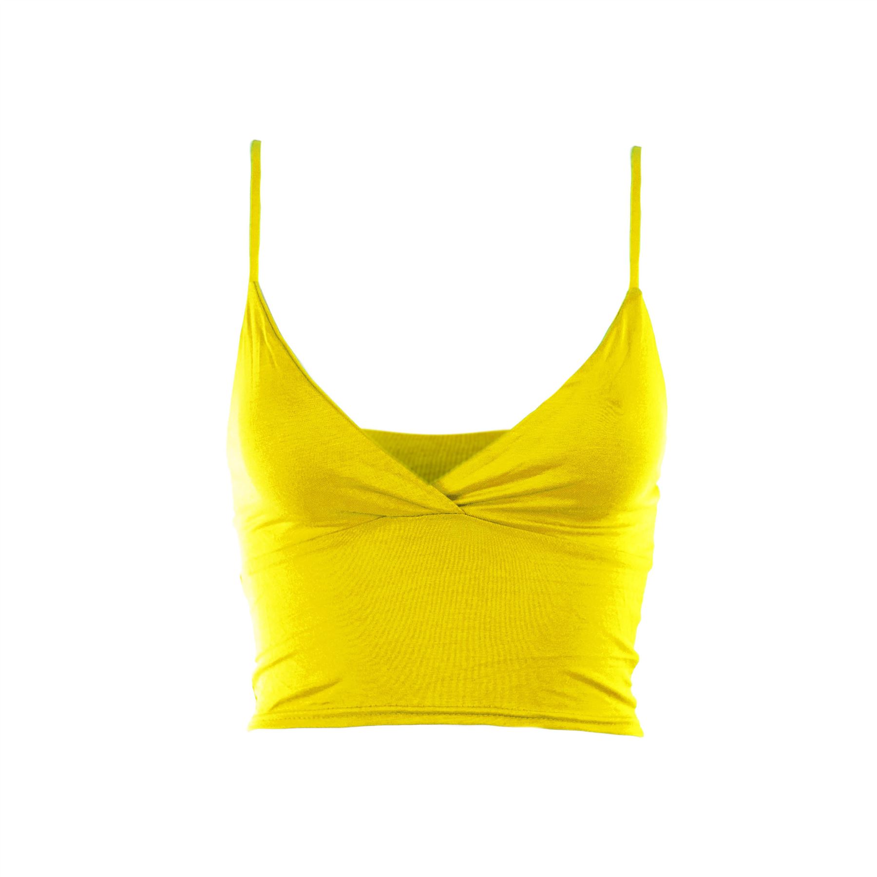 Womens Ladies Plain Sleeveless Strappy Cami Bandeau Boobtube Bralet Cropped Top