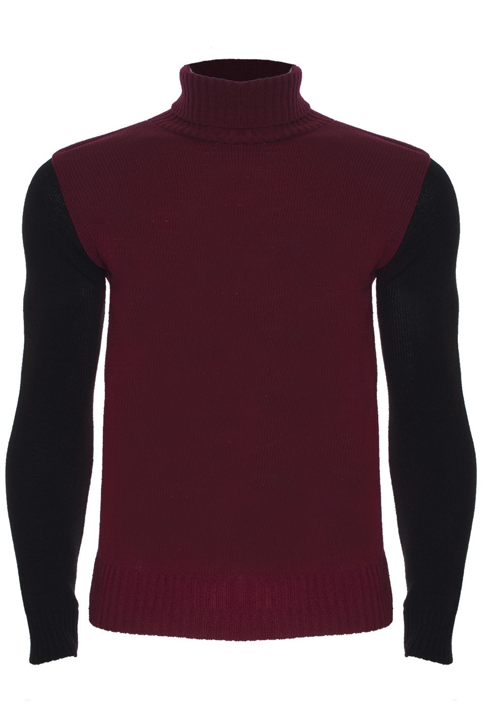 Mens Stretch New Casual Roll Turtle High Polo Neck Knitted Sweater Jumper Top