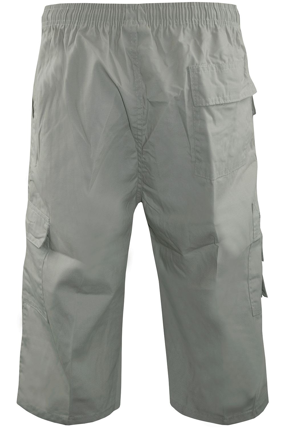 Da Uomo Elastico In Vita Cargo Combat Plain Pantaloncini Casual inferiore pantaloni Zipper