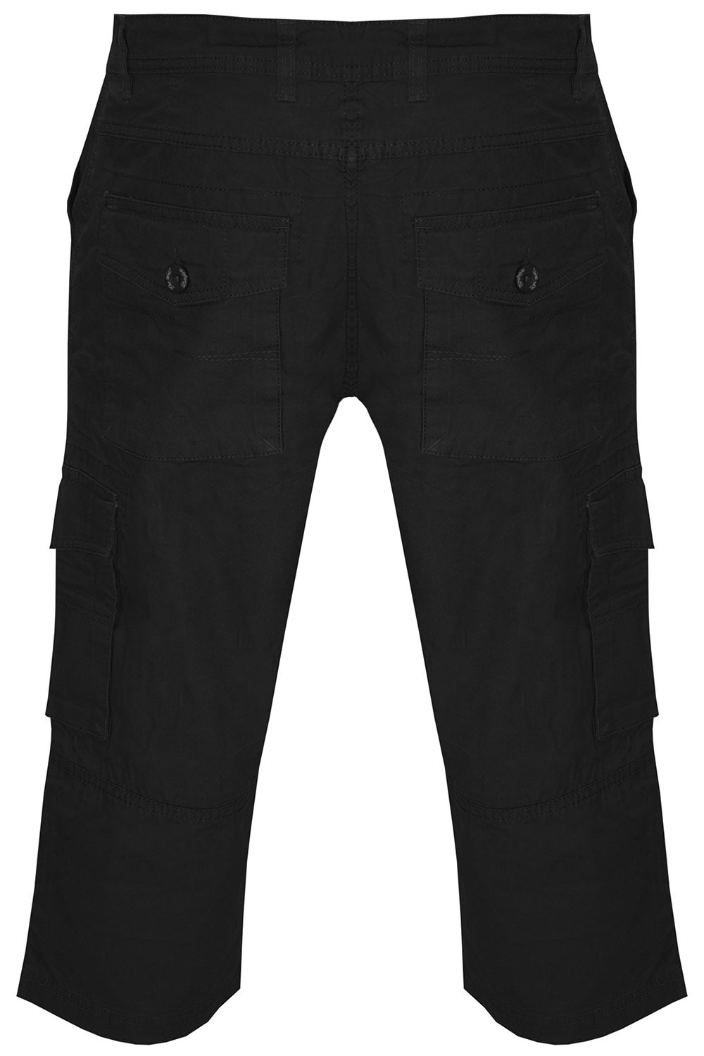 Homme Cargo à Ceinture Fermeture Éclair Up Multi Poches Pantalon de combat Trois Quart Shorts
