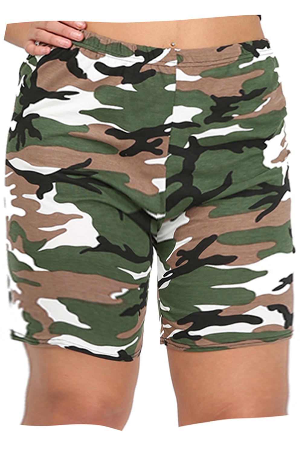 Plus Size Womens Ladies Summer Printed Gym Bike Cycling Tights Hot Pants Shorts