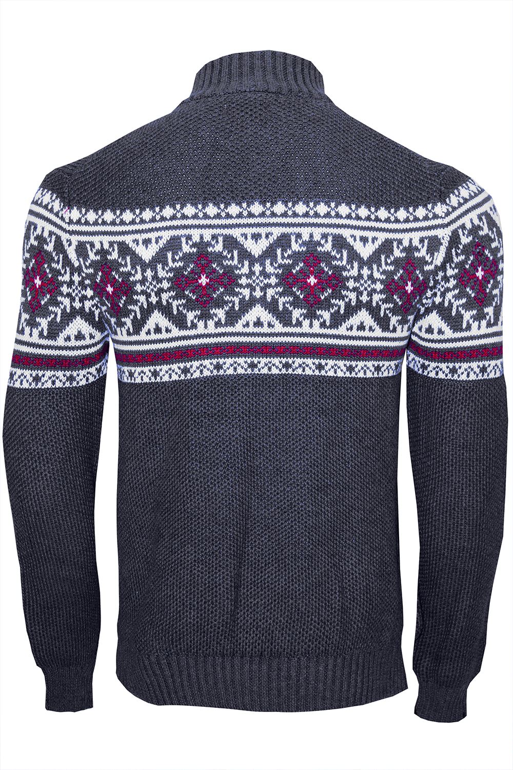 Homme Col Haut Fermeture Éclair Pull Pull Aztèque Tricoté Épais Hiver Chaud élégant Top