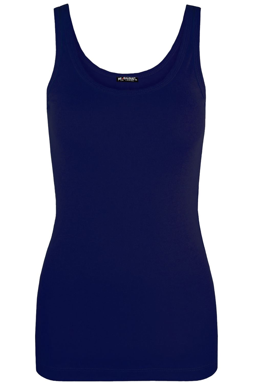 Womens Plain Sleeveless Ladies Cotton Long Casual Gym Summer Tank Tops Vest Top