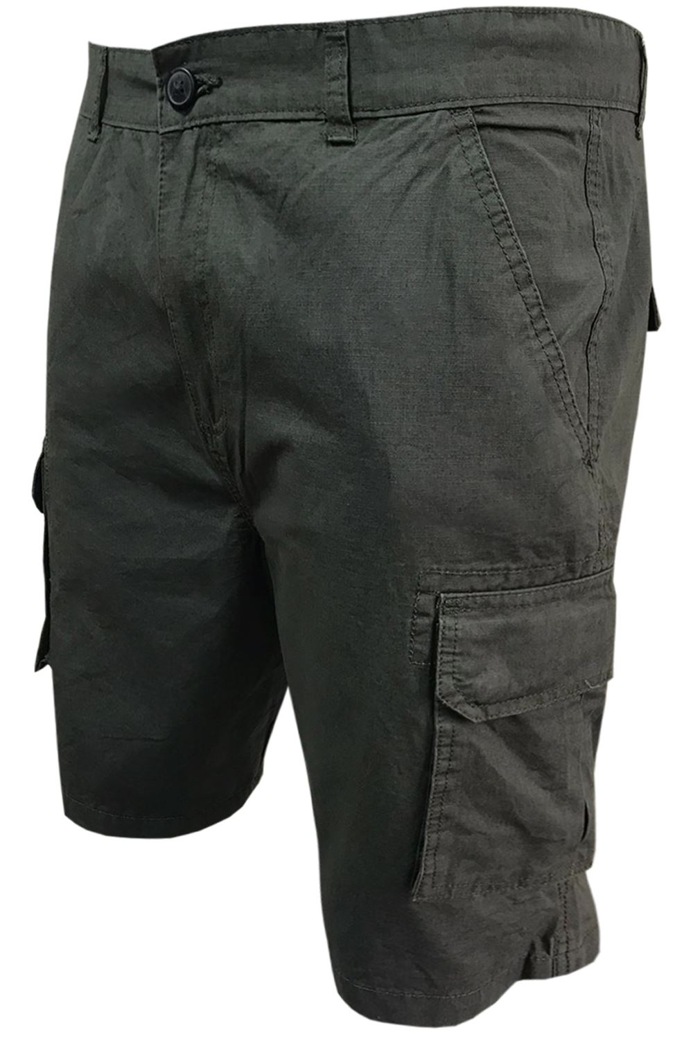 Mens plaine Combat Longueur Genou Été Pantalon Fermeture Éclair 6 poches Casual Short Cargo