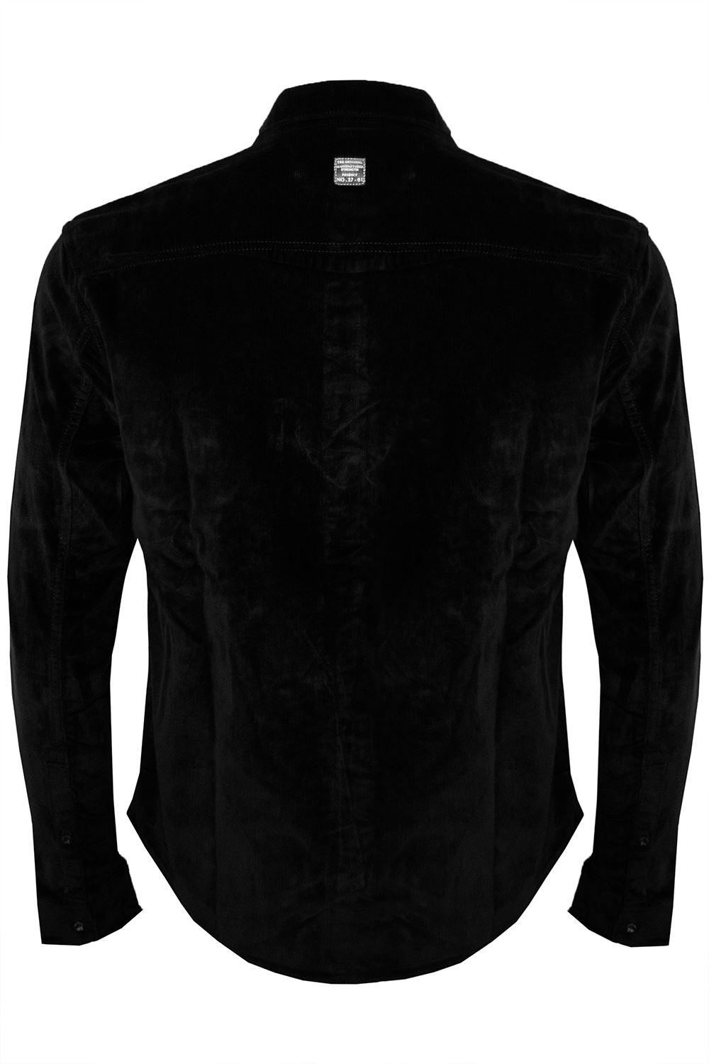 Mens Plain Pocket Button Collar Long Sleeve Corduroy Velvet Casual Outdoor Shirt