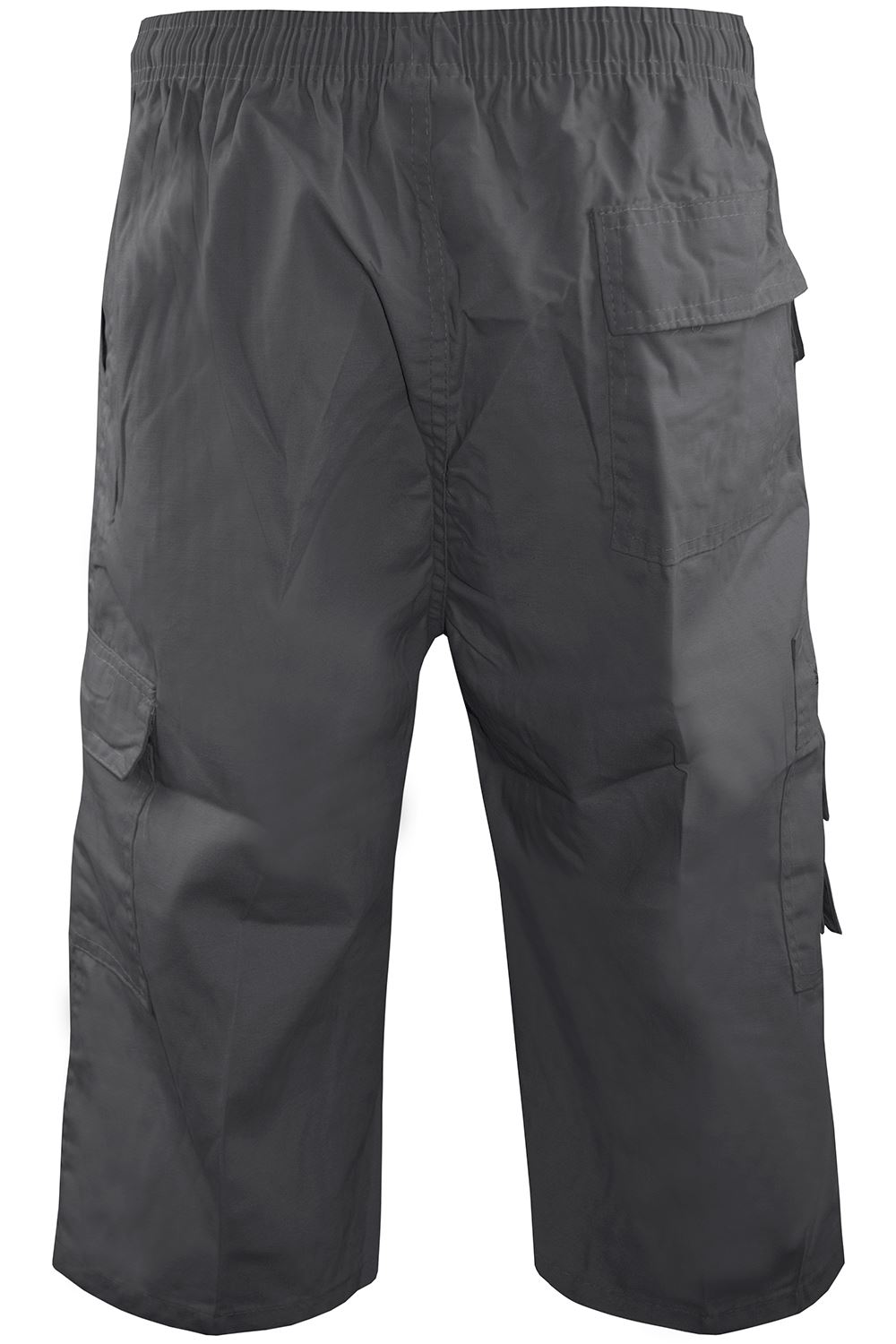 Da Uomo Elastico In Vita Cargo Combat Plain Pantaloncini Casual inferiore pantaloni Zipper