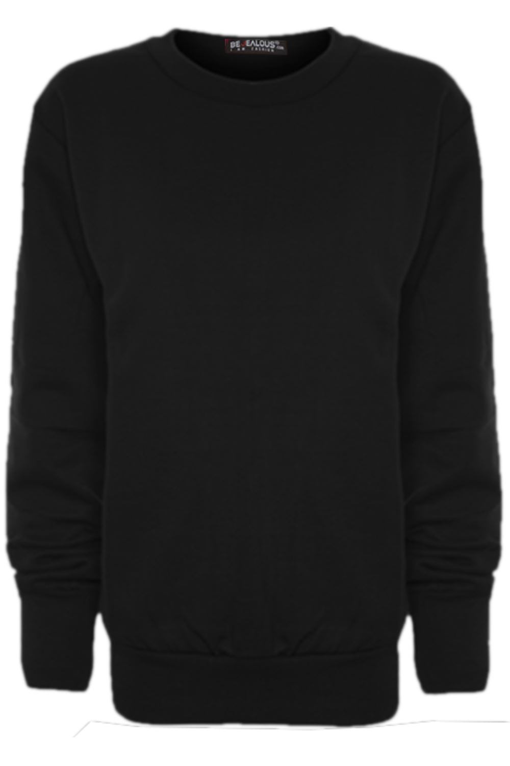 Enfants Filles Plain Enfants Uniforme Scolaire Col Rond Basic Sweat Top