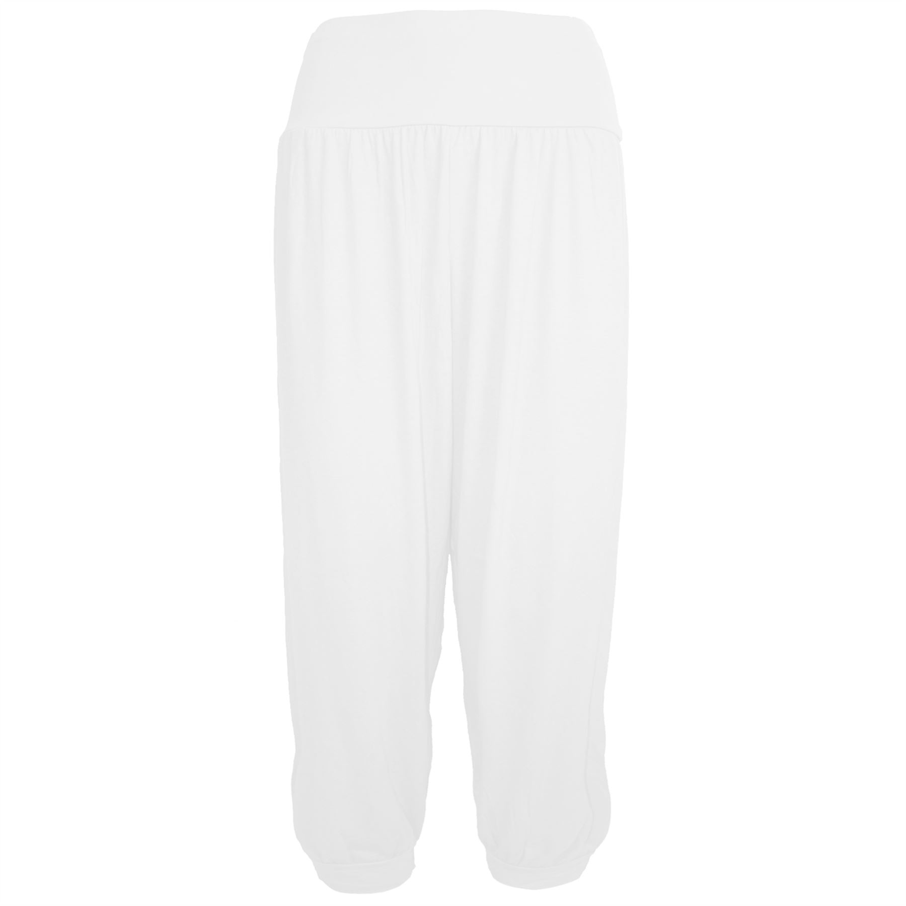 Le donne signore 3//4 Ali Baba Pantaloni pianura ritagliata Leggings Pantaloni Harem Baggy Loose