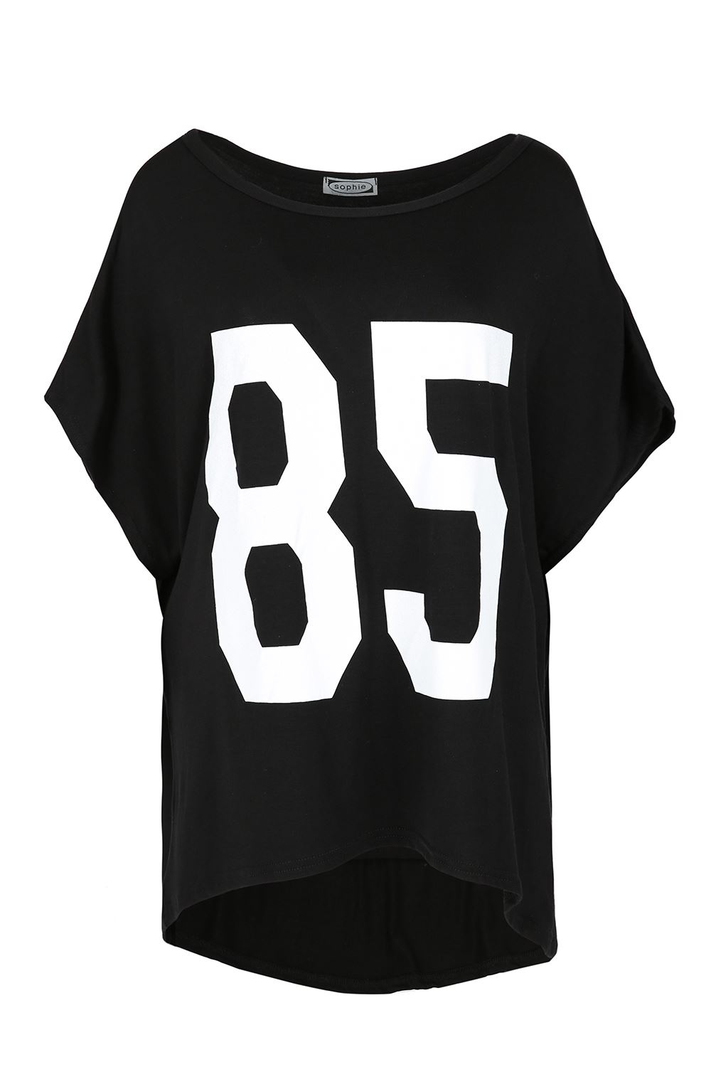 Da Donna i/'m not crazy Baggy Hi N oversize Orlo Irregolare T Shirt Dress Top